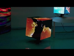 wyświetlacz LED wewnętrzny LED Smart Cube Screen, czterostronny dynamiczny nieregularny znak kreskowy w kształcie sześcianu